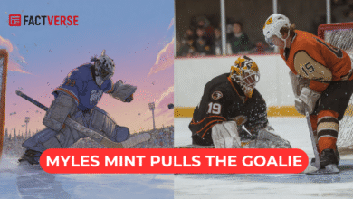 Myles Mint pulls the goalie