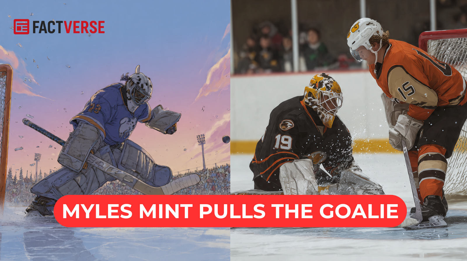 Myles Mint pulls the goalie