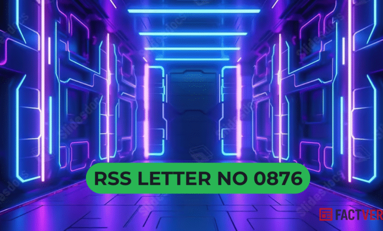 RSS Letter No 0876